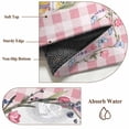 thumbnail image 6 of Easter Bunny Round Area Rug 5Ft Washable Circle Rugs for Living Room Bedroom, Spring Easter Eggs Chick Floral Pink Check Non-Slip Carpet Floor Mats Indoor Outdoor Carpet Runner Aesthetic Home Decor, 6 of 8