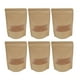 thumbnail image 1 of EeaseMX 25 bolsas de papel kraft con ventana para embalaje, con cierre autosellante, para alimentos secos, frutas, té, etc. (12 x 20 cm), 1 of 7