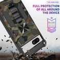 thumbnail image 4 of Camouflage Case for Google Pixel 7a with Metal Kickstand, Camo Phone Cover Built-in 360° Rotate Ring Stand Case for Google Pixel 7a MC Army Green, 4 of 6