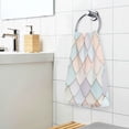thumbnail image 3 of Yayeee 100% Cotton Hand Towels for Bathroom 16" x 28" Soft Absorbent Kitchen Towel, Small Pink Pattern, 3 of 7