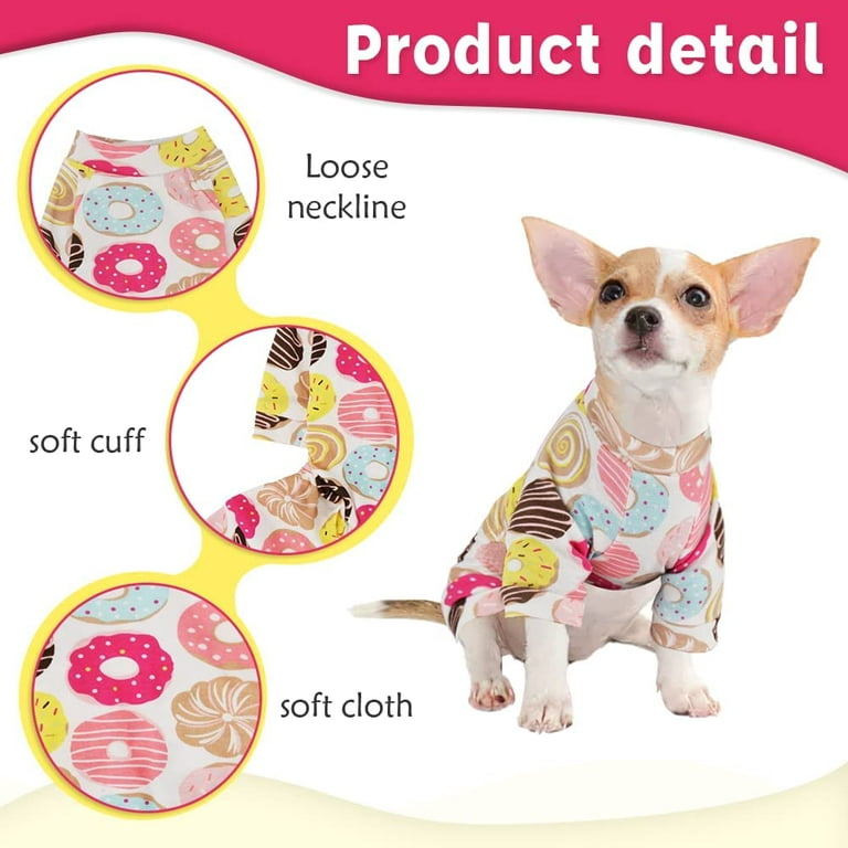 Chihuahua Pajamas, Dog Pajamas for Small Dogs Girl Boy, Soft Pet Onesies,  Tiny Dog Clothes Outfit