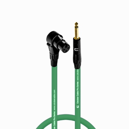 Coluber Cable Balanced - Right Angle XLR Female to 1/4" TS Male 3-Pin Cable