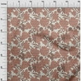 thumbnail image 2 of oneOone Viscose Chiffon Peach Fabric Stripe & Floral Artistic Sewing Craft Projects Fabric Prints By Yard 42 Inch Wide, 2 of 4