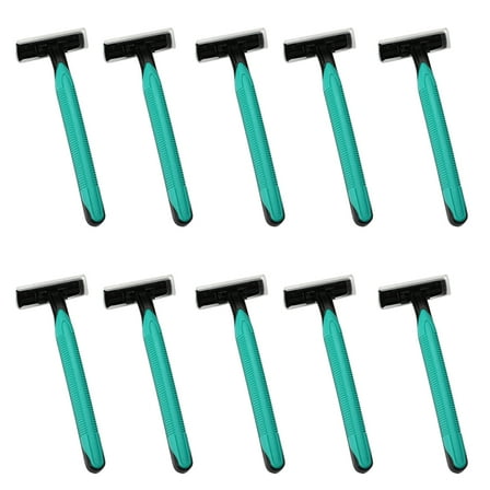 Wswqop 10pcs/set Bathrooms Travel Disposable Shaving Razor Double Blade for Men