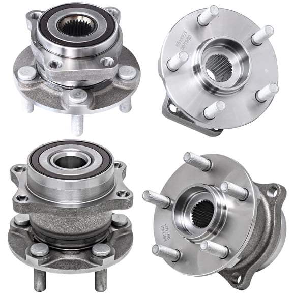 Detroit Axle - 4pc Front and Rear Wheel Bearing Hubs Assembly for Subaru Forester Impreza WRX
