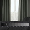 thumbnail image 2 of HPD Half Price Drapes Blazer Grey Grommet Faux Linen Room Darkening Curtains for Bedroom & Living Room Curtains (1 Panel), Door & Window Curtains 108 inches long, 50W X 108L, 2 of 11