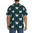 thumbnail image 7 of Goofa Funny Chicken Printed Men's Casual Short-sleeved Shirt,Lightweight Breathable Button-down,Summer Casual men's top,Versatile Fashion shirt-Small, 7 of 7
