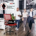 thumbnail image 4 of Dkelincs Mesh Office Chair Computer Desk Chair with 360° Casters & Armrest, Red, 4 of 7