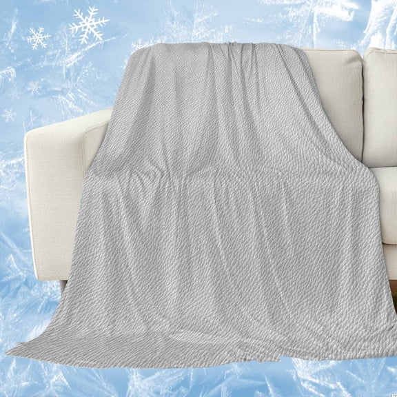 Grey Cooling Blanket,Lightweight Breathable Summer Throw Blanket with Double Sided Cold Effect,Vintage Leather Patterned Texture Solid Modern Picnic Blankets Bed Sheet for Hot Sleepers 50"x60"