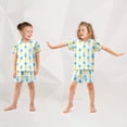 thumbnail image 5 of Pineapple Pattern Summer Pajama Set Soft Cotton Short Sleeve Sleepwear 2PCS Pajama Sets Breathable Lounge Set Size 5Y, 5 of 7