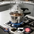 thumbnail image 4 of 3.5 Quart/3 Liter Aluminum Pressure Cooker,Pressure Canner with 10 PSI Pressure Relief Valve and Steaming Rack, 4 of 7