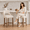 2pcs Beige, variant on Nexthro Bar Stools Set of 2, 26" Upholstered Counter Height Bar Stools, Modern Counter Stools with Wood Legs for Kitchen Island Dining Room Bar,Green