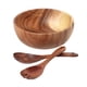 thumbnail image 1 of Suministros Para Revolver Ensaladas, Tratamiento De Pulido De Superficie Lisa De Madera Natural, Cuenco Ligero, Cuchara De Grano De Madera Única Para El Hogar,. 3 Uds Cateissary HA016562-00, 1 of 5