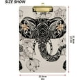 thumbnail image 3 of FMSHPON Tribal Floral Elephant Clipboard Hardboard Wood Nursing Clip Board and Pull for Standard A4 Letter 13x9 inches, 3 of 5