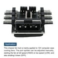 thumbnail image 4 of Uxcell 3 Pin Chassis Fan Hub IDE 1 to 8 Connector Adapter 12V Cooling Fan Port Splitter 3Pin PWM Motherboard, Computer, 4 of 5