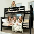 thumbnail image 2 of Max & Lily Bunk Bed Twin over Full Size, Solid Wood Scandinavian Style Bunk Beds for Kids, 2 of 10