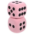 thumbnail image 1 of MOVTOTOP Pink EVA Large Dice for Kids Playing Lightweight Easy to Grip and Read 2pcs, 1 of 8