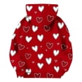 thumbnail image 4 of Sudadera con capucha para niña, para el Día de San Valentín, con estampado de color, de manga larga, informal, deportiva, con capucha, de manga larga, con inserciones en los hombros, blusa de poliéste, 4 of 6