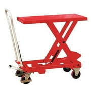 Dayton Scissor Lift Cart,1760 lb.,Steel,Fixed 33W287