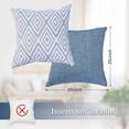 thumbnail image 2 of Decorative Throw Pillow Covers Set of 4 Couch Pillows Accent Cushion Cover for Couch Sofa Living Room, 20"x20" inches, Blue, 2 of 6