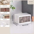 thumbnail image 1 of 1pc Foldable Plastic Clothes Storage Box With Clear Doors, Portable Box For Books,, 1 of 4