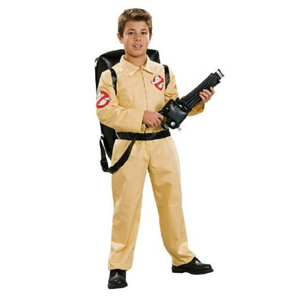 Ghostbuster Deluxe Child's Costume with Blow Up Proton Pack, Large