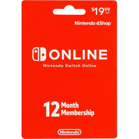 Nintendo Switch Online 12 Month Individual Membership Gift Card [Physical]