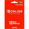 Nintendo Switch Online 12 Month Gift Card [Physical Card]