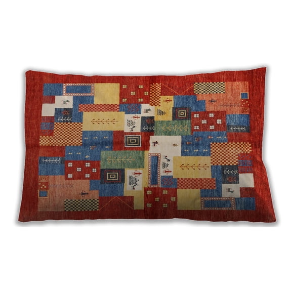 Ahgly Company Outdoor Rectangular Contemporary Lumbar Throw Pillow, 13 inch by 19 inch