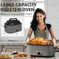 thumbnail image 6 of Superjoe Roaster Oven 28 Quart, Electric Roaster Oven with Visible & Self-Basting Lid, Turkey Roaster Oven with Removable Pan & Rack, Variable Temperature Control, Stainless Steel, Grey, 6 of 8