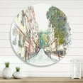 thumbnail image 2 of Designart 'Traditional Street In City Istanbul' Traditional Circle Metal Wall Art 11x11 - Disc of 11, 2 of 5