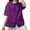 Purple, variant on Linen Shirts for Womens Short Sleeve Crew Neck Tee Vintage Loose Versatile Cardigan Blouses Green L