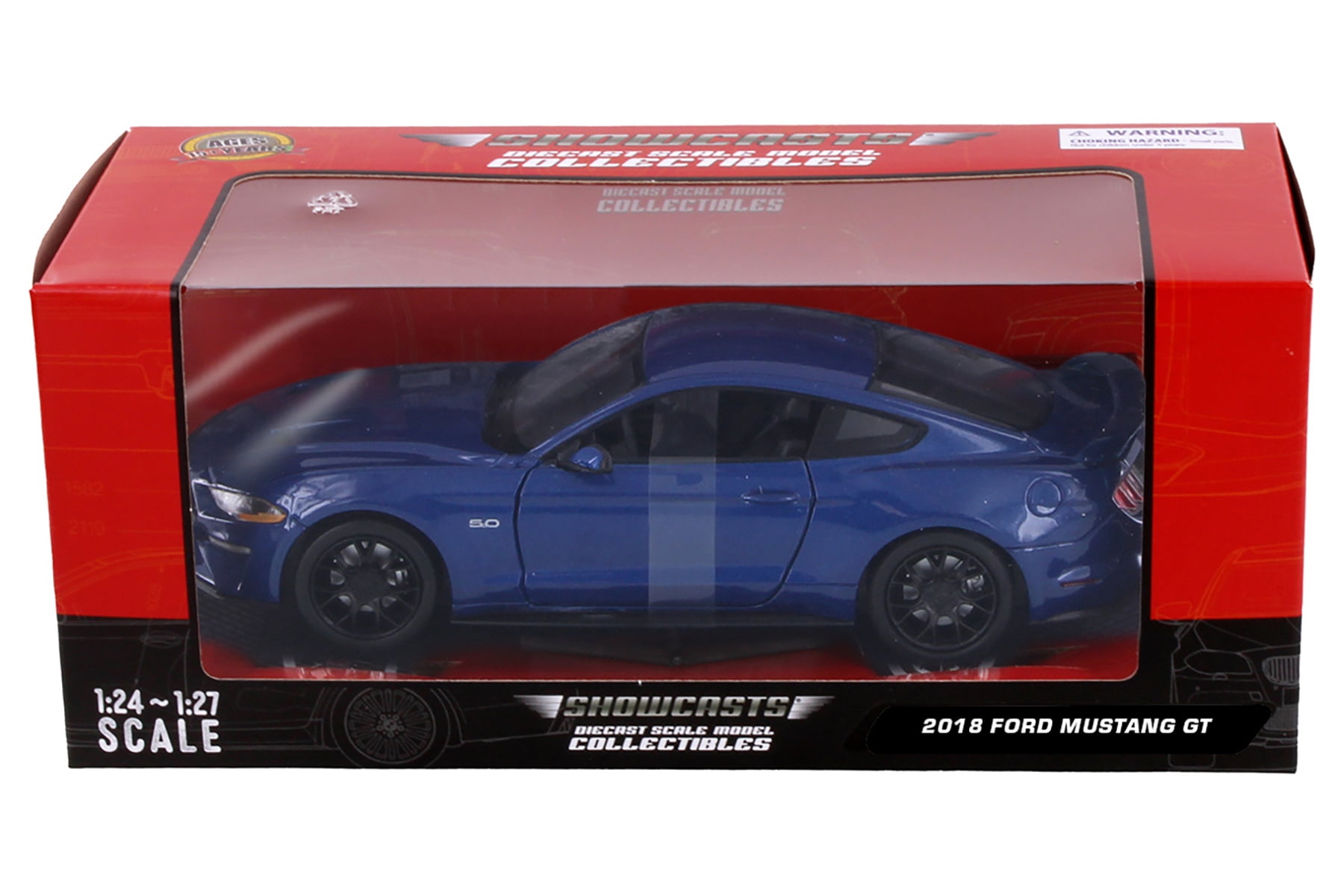 2018 Ford Mustang GT Hardtop, Blue - Showcasts 71352BU - 1/24 Scale Diecast Model Car