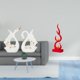 thumbnail image 2 of Estatuas de cisnes,Estatua de cisne de cerámica Escultura de mesa de cisne Elegante,Figura de cisne de porcelana Figura de cisne Decoración de escritorio,Escultura abstracta de fuego,Estatua, 2 of 8