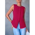 thumbnail image 2 of PRETTYGARDEN Women's Suit Vest Tops Summer Dressy Casual Business Button Sleeveless Trendy Fashion Blazer Waistcoat, 2 of 6
