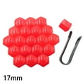 thumbnail image 3 of 17 mm 20 piezas Universal rueda de coche tornillo tuerca de neumático cubierta protectora decorativa roja, 3 of 6