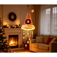 thumbnail image 5 of Lighted Santa Hat Hanging Chandelier, Pre Lit Christmas Santa Hat Decor with Warm LED Lights and Hanging Holiday Charms, Indoor Outdoor Covered Decor, 5 of 5