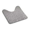 thumbnail image 1 of Contour Bath Rug Memory Foam Mat 3D Pebble 20”L x 20”W Light Gray, 1 of 6