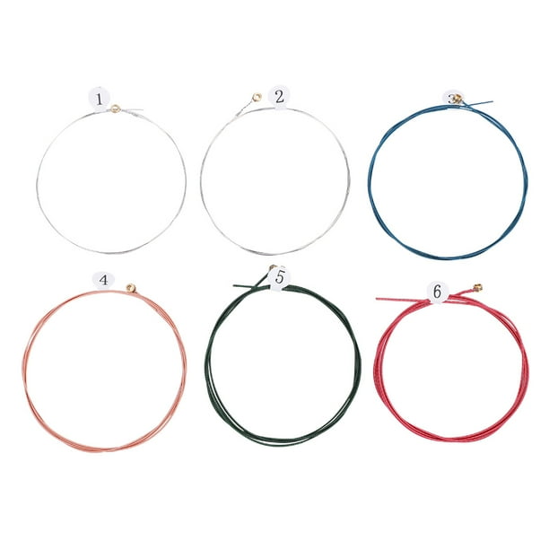 Cuerdas de Guitarra Acústica 6 Cuerdas ANGGREK Colores Coloridos y Hermosos para Regalo de Guitarristas Experimentados