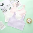 thumbnail image 2 of 6 Pack Girls Cotton Camisole Cropped Training Bra Unpadded Bra, 2 of 5