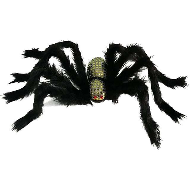 Peluche HUOGUO, araña grande negra, decoración de Halloween