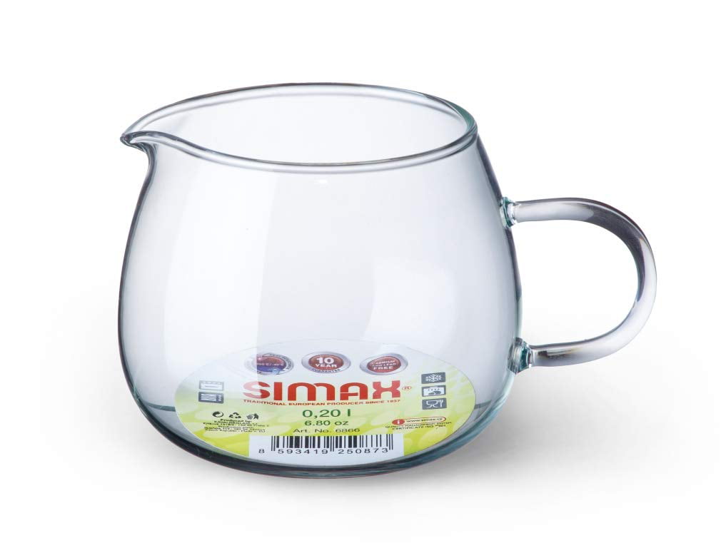 Suclain 8 Pcs Glass Creamer Pitcher Transparent Milk Pourer Mini