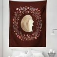 thumbnail image 1 of Hedgehog Tapestry, Watercolor Style Animal with Wild Forest Leaf and Berries Wreath, Fabric Wall Hanging Decor for Bedroom Living Room Dorm, 5 Sizes, Vermilion Eggshell, by Ambesonne, 1 of 1