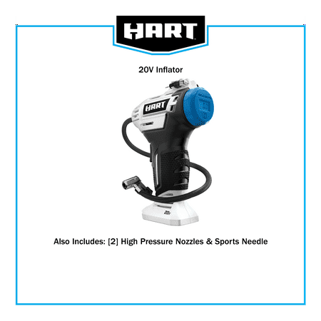 HART 20-Volt Cordless Inflator Air Pump with 20-inch Hose (Battery Not Included)