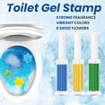 thumbnail image 2 of Toilet Bowl Gel Sticker Cleaners – 3 Pack Flower Gel Prints for Continuous Cleaning, Odor & Stain Prevention, 2 of 10