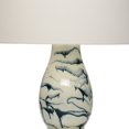 thumbnail image 3 of Benjara BM242115 Glass Table Lamp with Double Gourd Design, White & Blue, 3 of 5