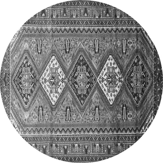 Ahgly Company Indoor Round Persian Gray Traditional Area Rugs, 4' Round