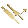 thumbnail image 2 of Bathroom Door Signage Decor Decals Durable Universal WC Signage 3D Bathroom Sign Golden, 2 of 9