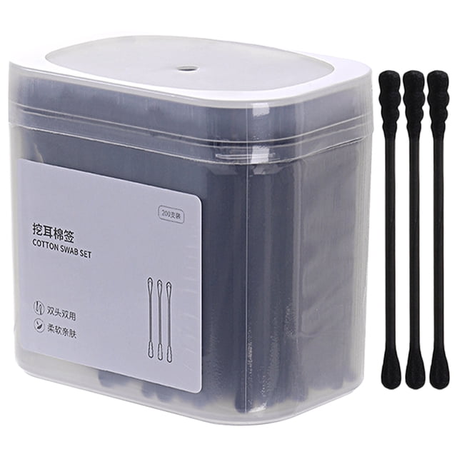 GOOHOCHY 1 caja de hisopos de algodón de doble punta de un solo uso para limpieza de oídos y maquillaje