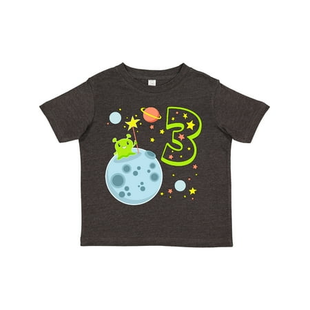 

Inktastic Cute 3rd Birthday Alien in Outer Space Gift Toddler Boy or Toddler Girl T-Shirt